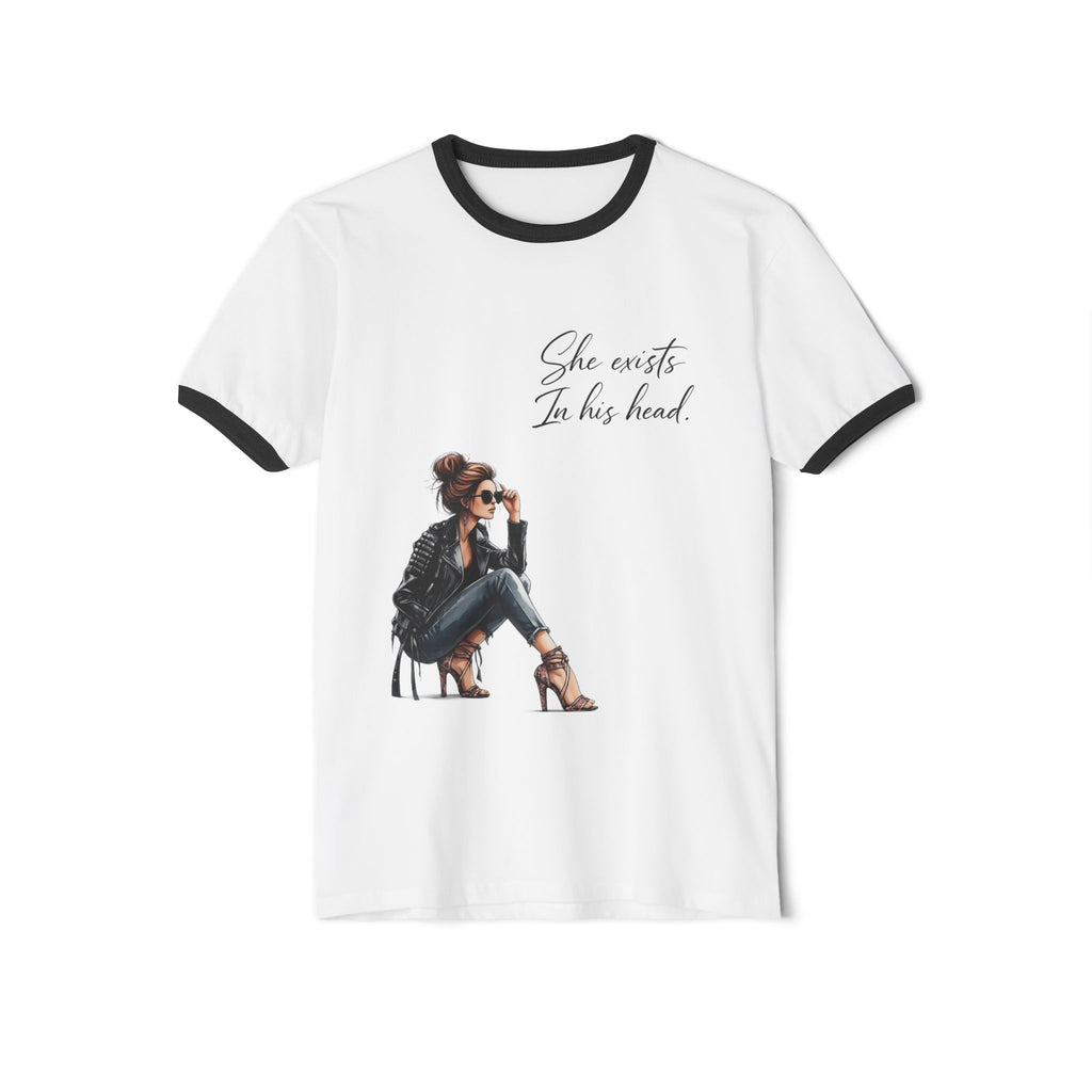 She Exists In His Head – Ringer T-Shirt