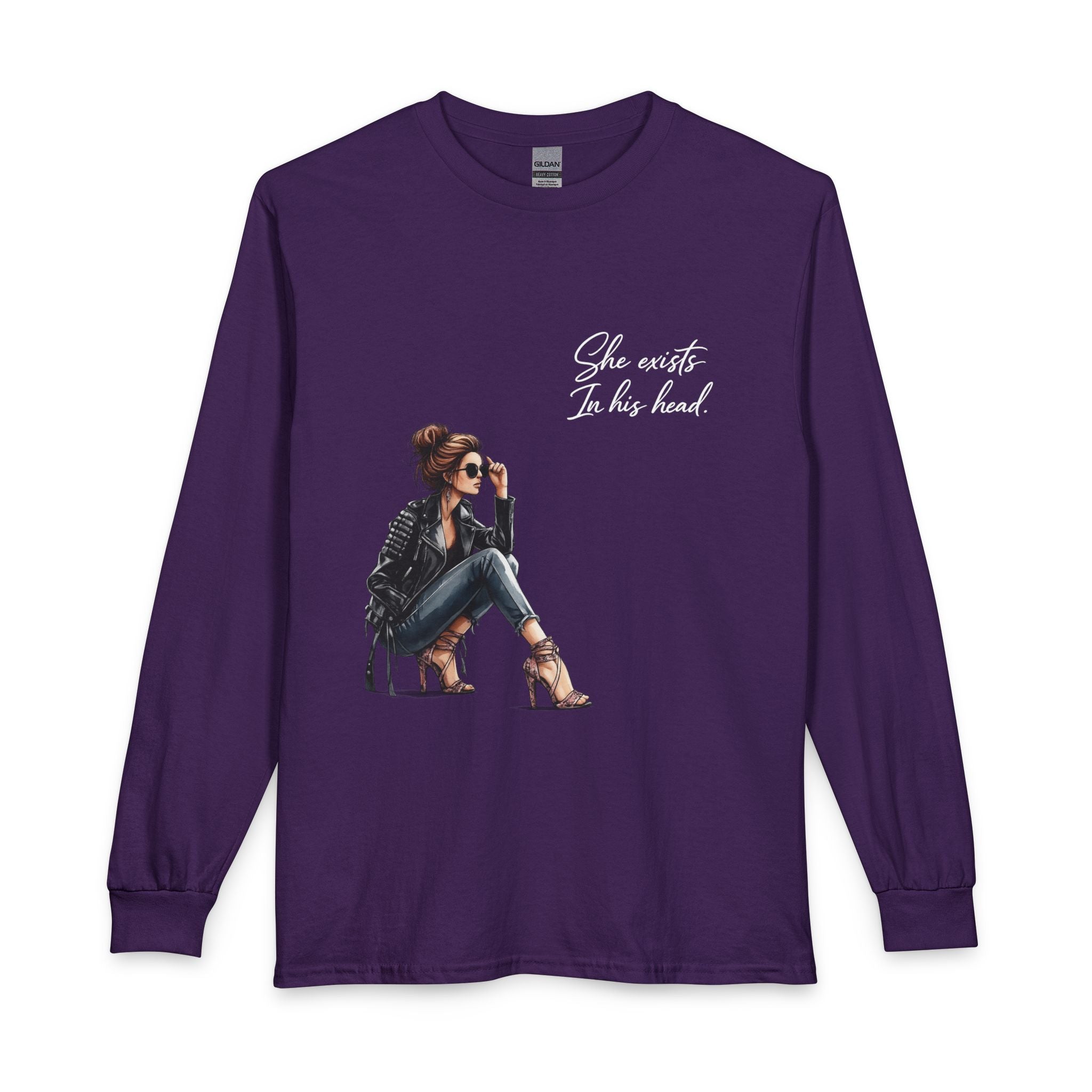 She Exists In His Head | Long Sleeve T-Shirt