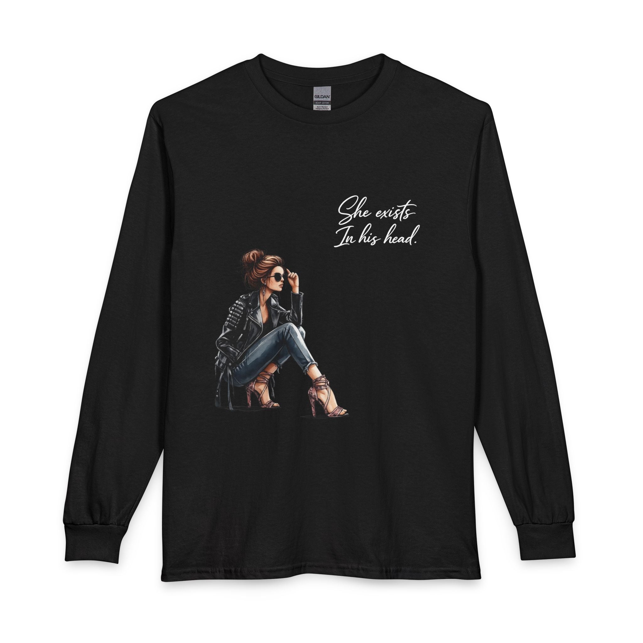She Exists In His Head | Long Sleeve T-Shirt