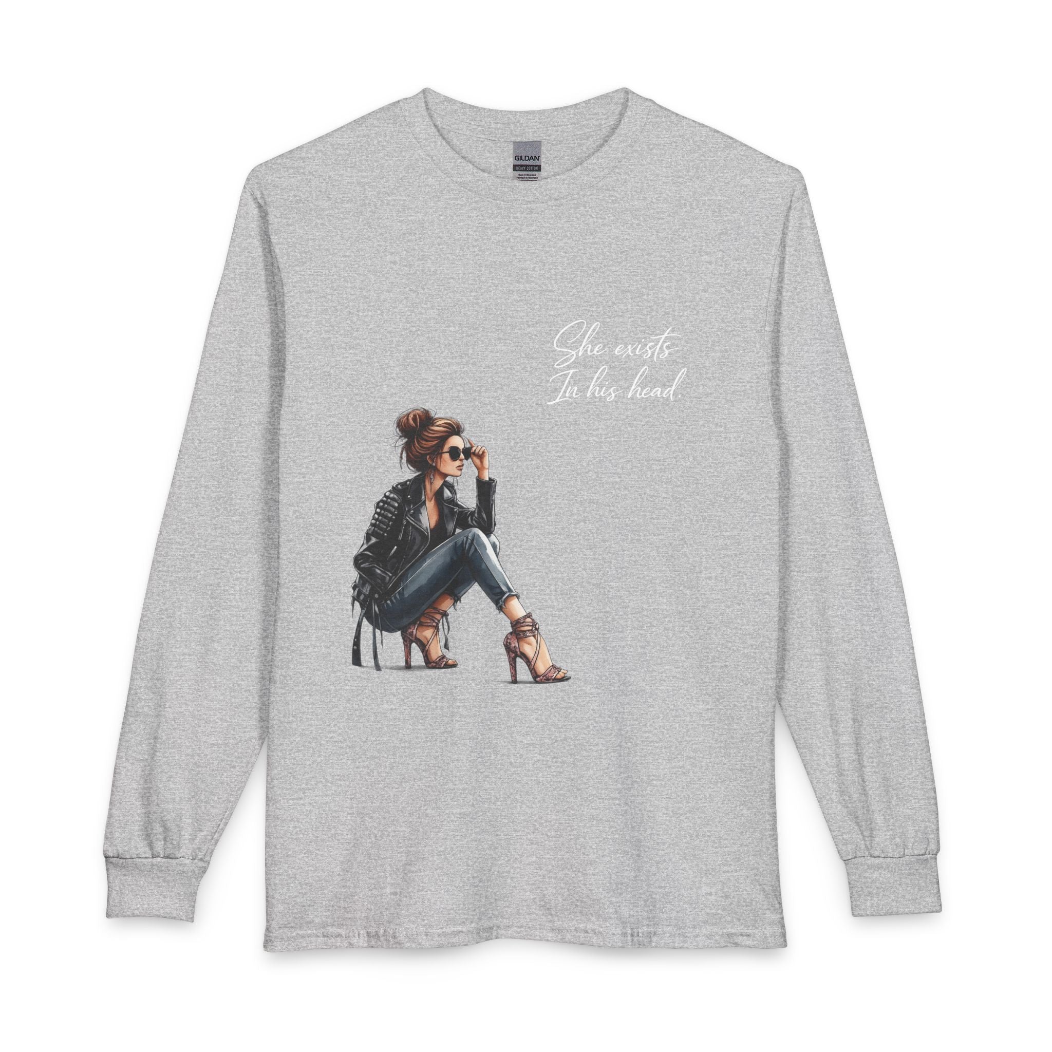 She Exists In His Head | Long Sleeve T-Shirt