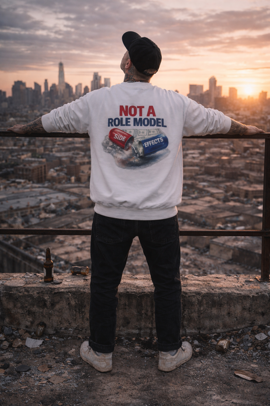 Not A Role Model — White Statement Pullover