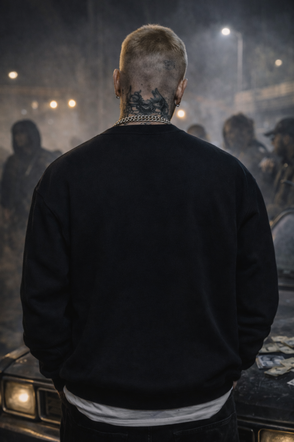 Not A Role Model — Embroidered Black Sweatshirt