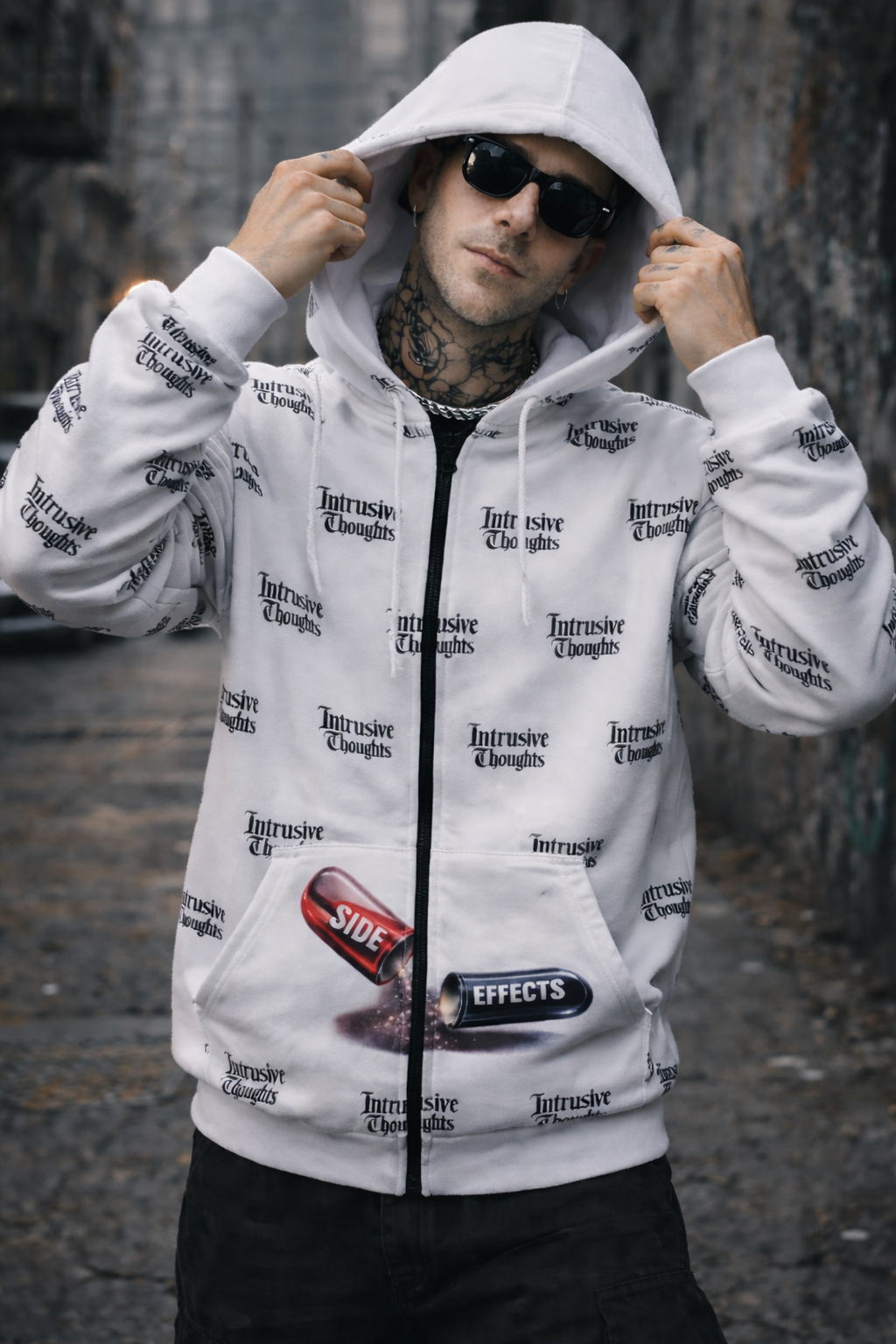 Intrusive Thoughts Zip Hoodie — Fragmented Mind