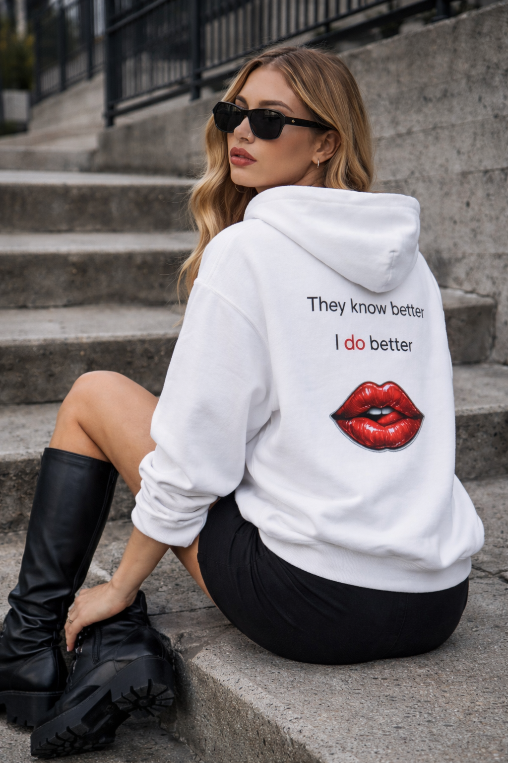 They Know Better - White Hoodie