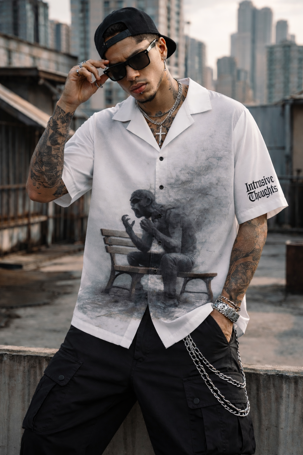 Intrusive Thoughts — Seated Figure Short-Sleeve Shirt