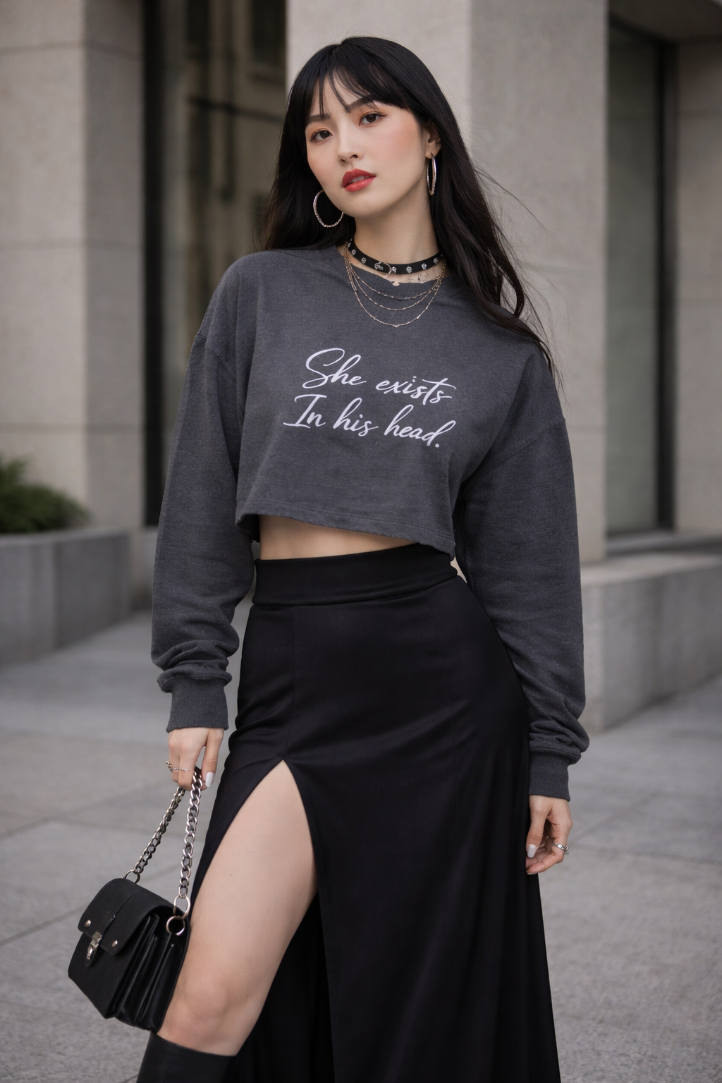 She Exists In His Head — Cropped Intrusive Statement