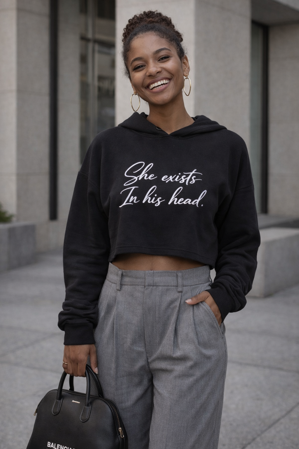 She Exists In His Head — Cropped Intrusive Statement