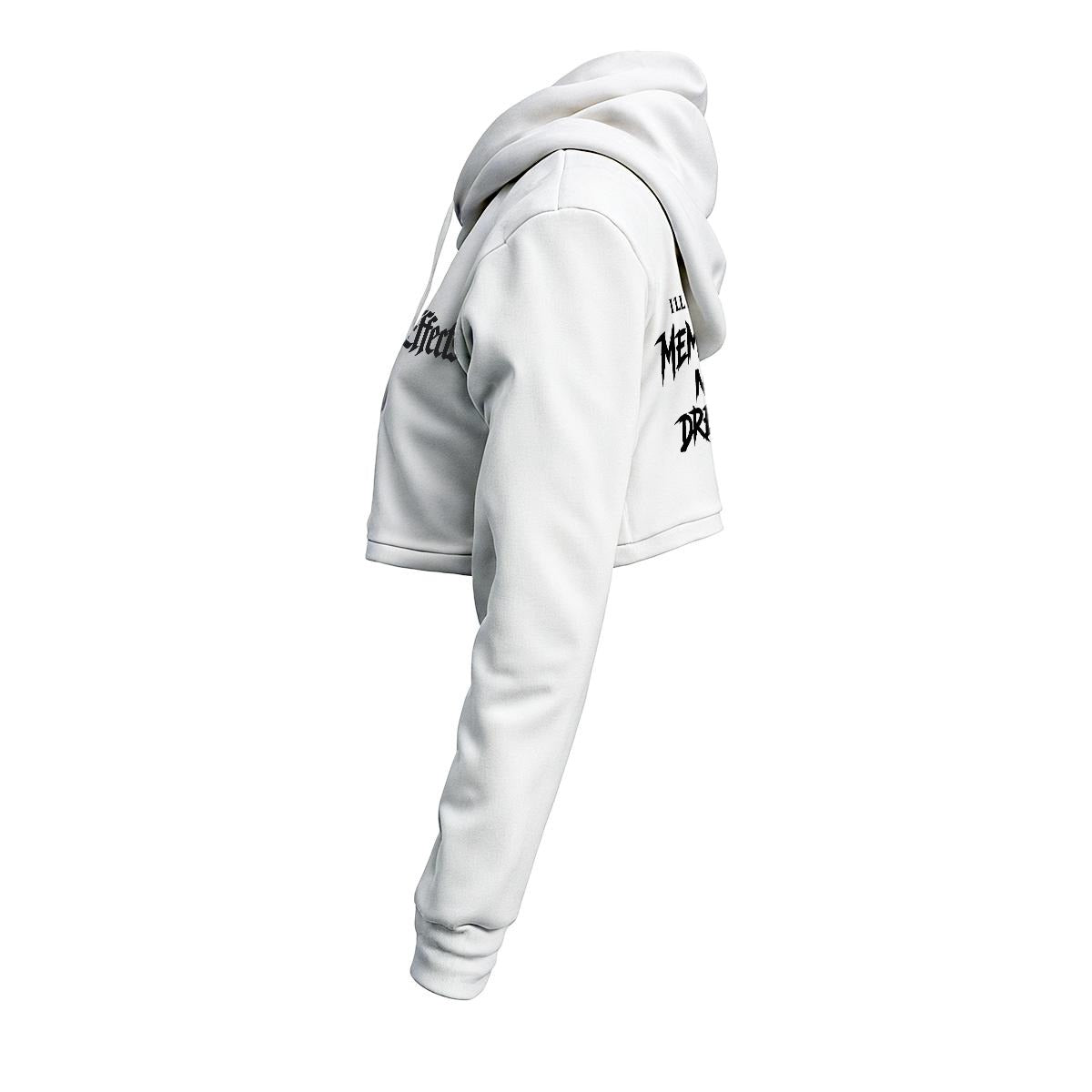Intrusive Thoughts - "Memories not Dreams" White Cropped Hoddie