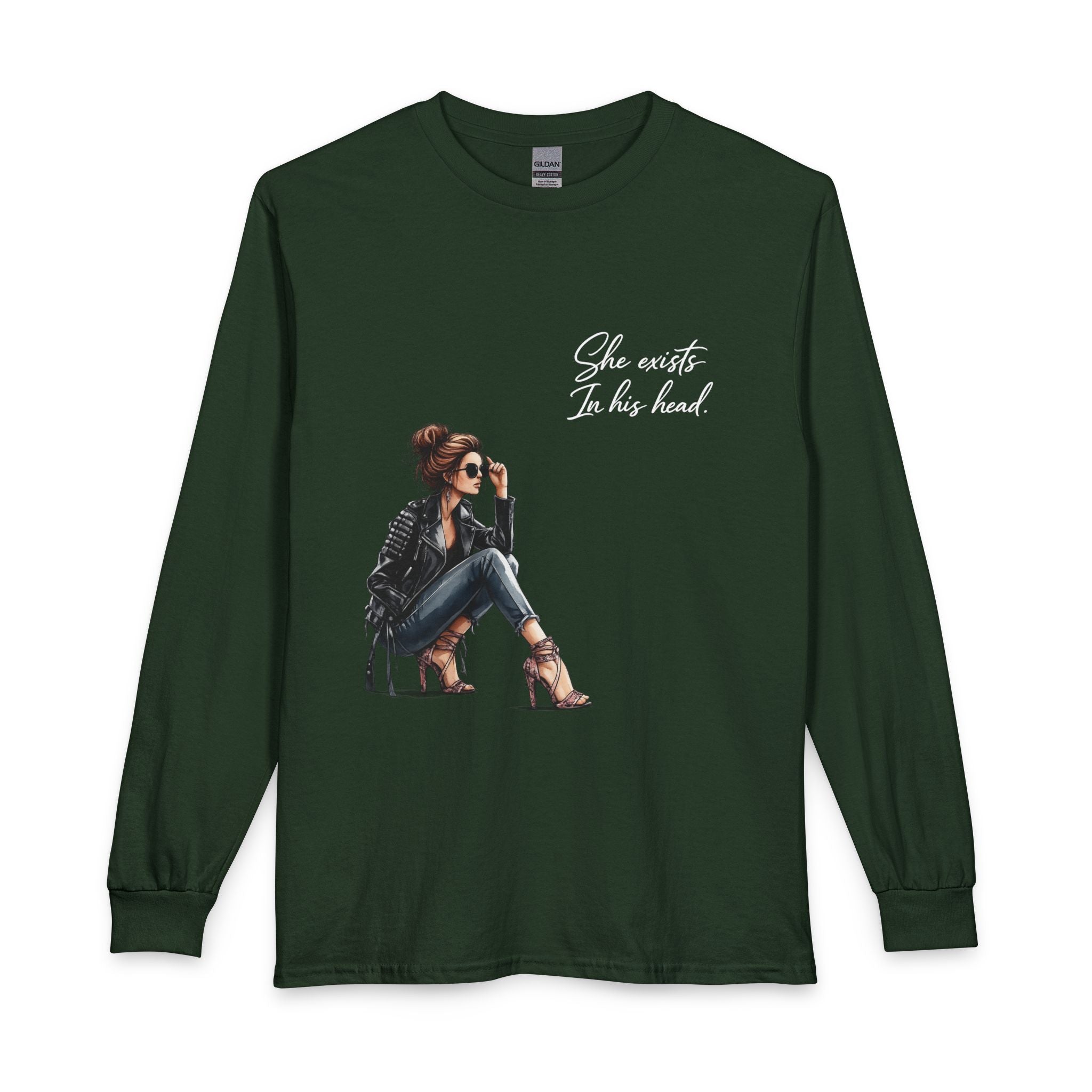 She Exists In His Head | Long Sleeve T-Shirt