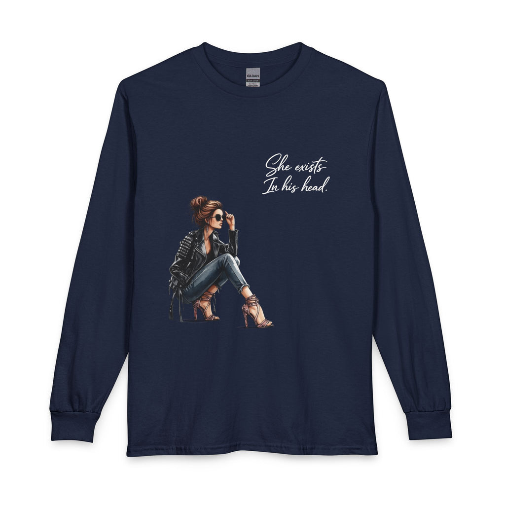She Exists In His Head | Long Sleeve T-Shirt