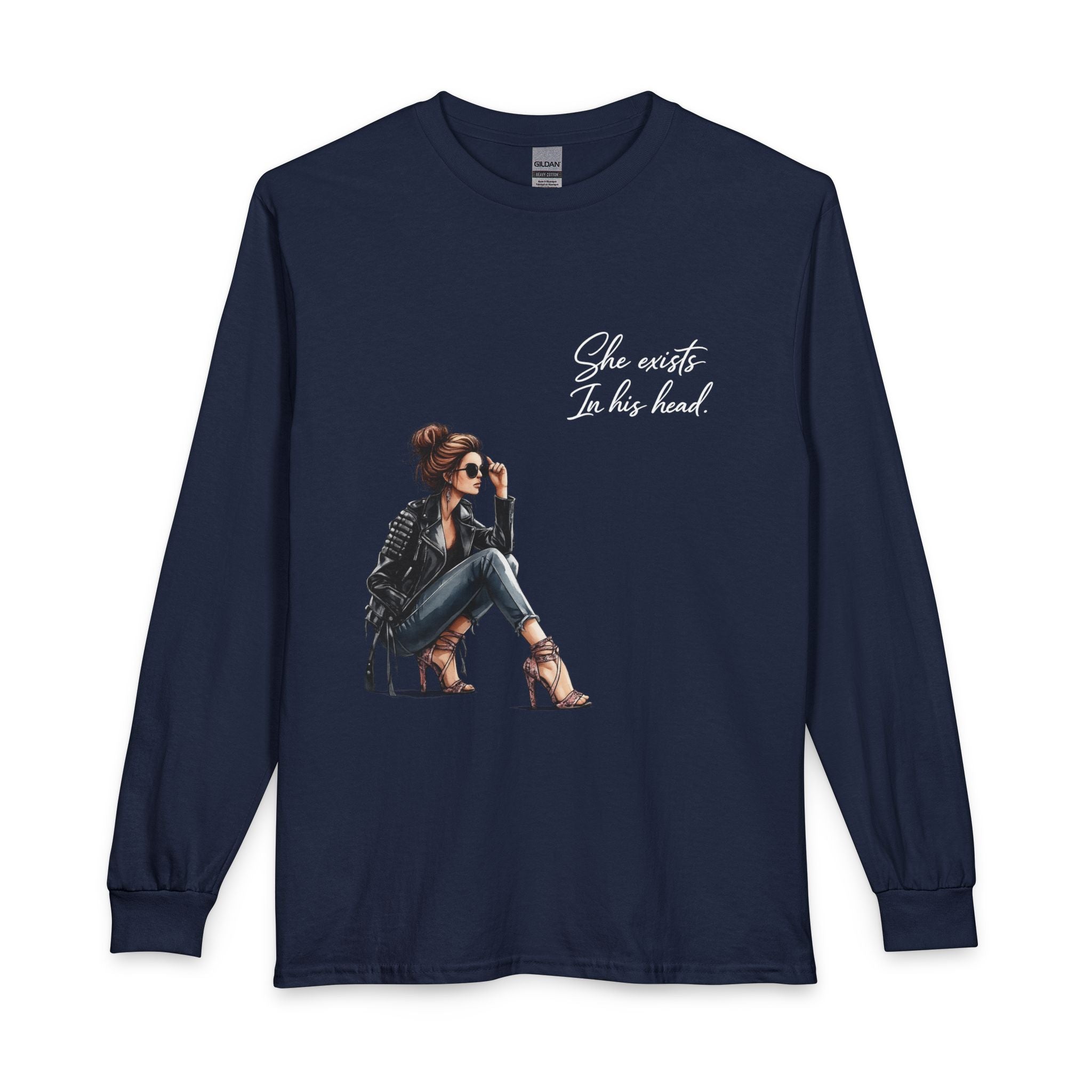 She Exists In His Head | Long Sleeve T-Shirt