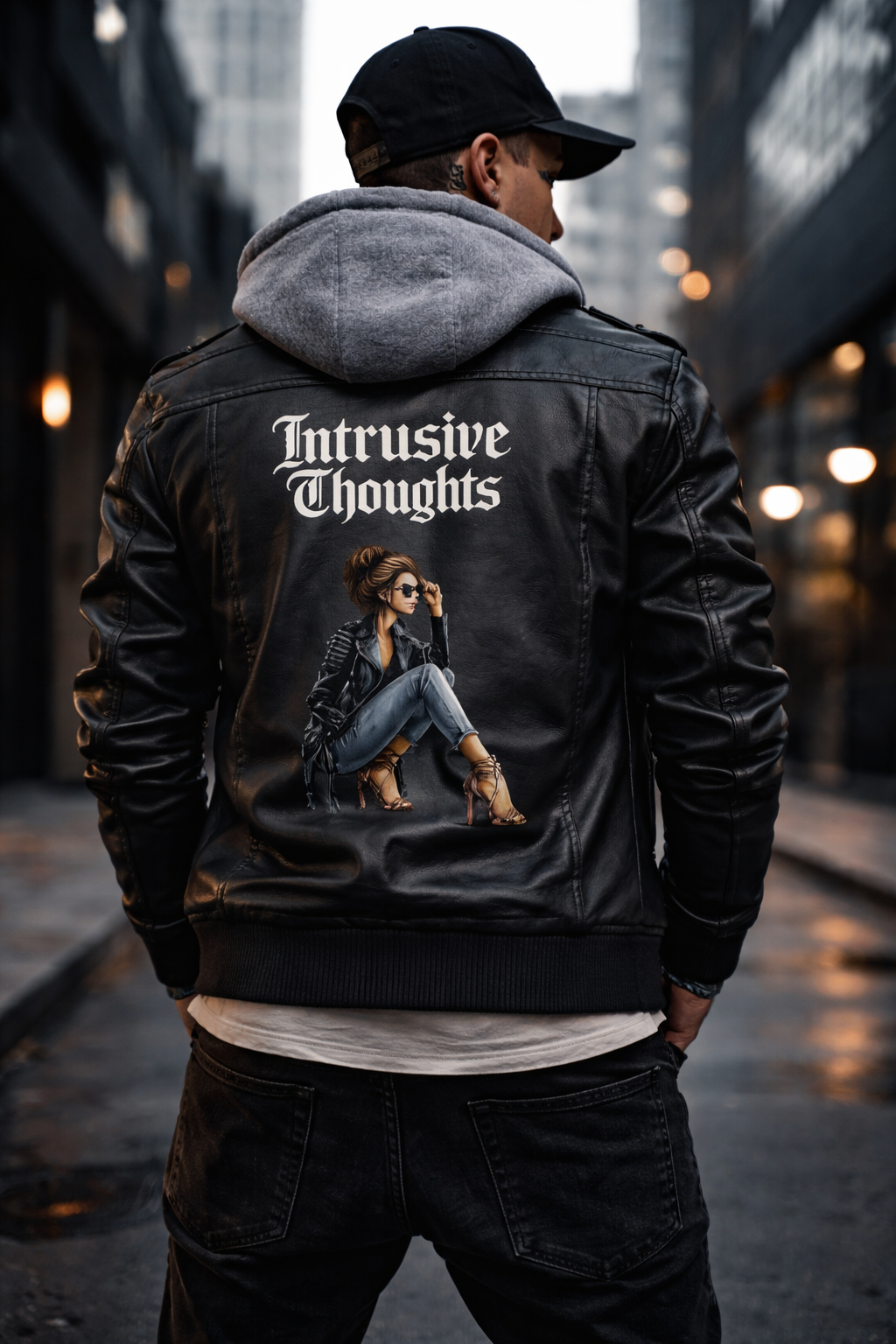 Intrusive Thoughts — Zip Leather Jacket