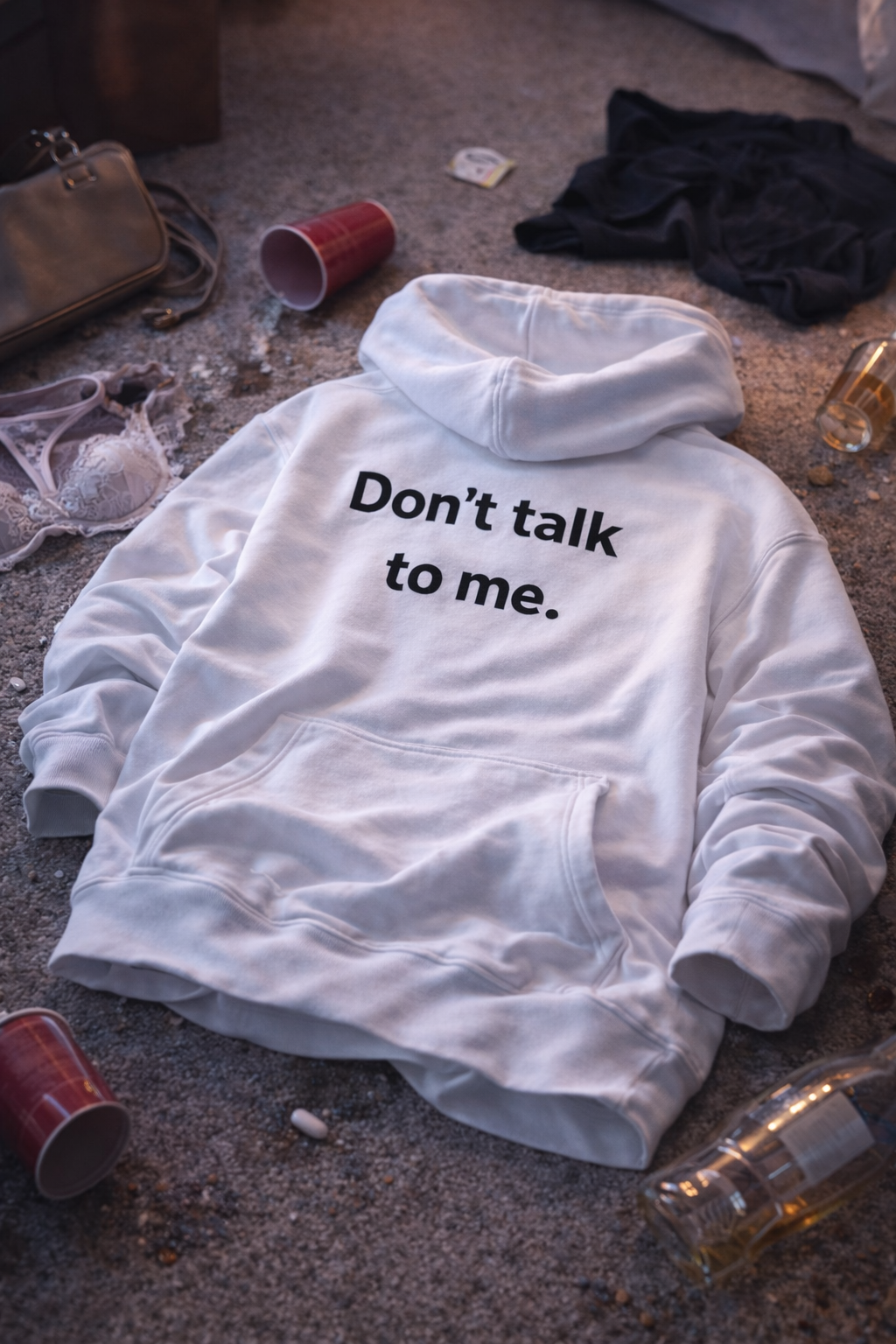 Don't talk to me - White Hoodie