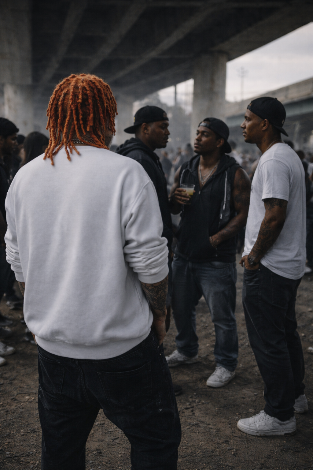 Not A Role Model — Embroidered white Sweatshirt