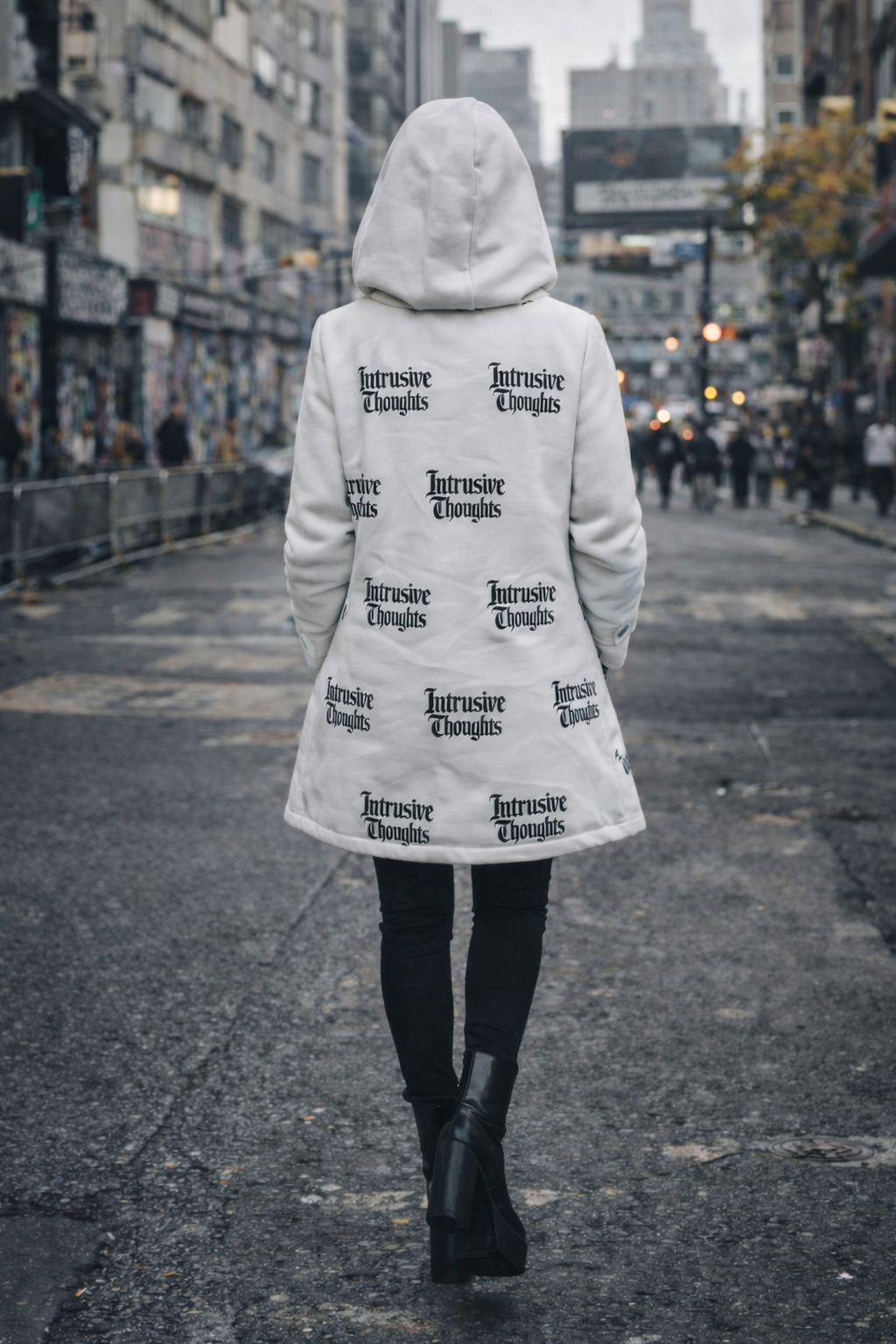 Intrusive Thoughts - Winter Coat Hooded with Fleece